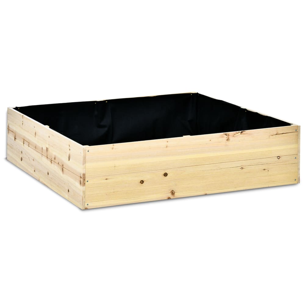 Letto per orto rialzato in legno 117x117cm per piante e fiori - LEGNO