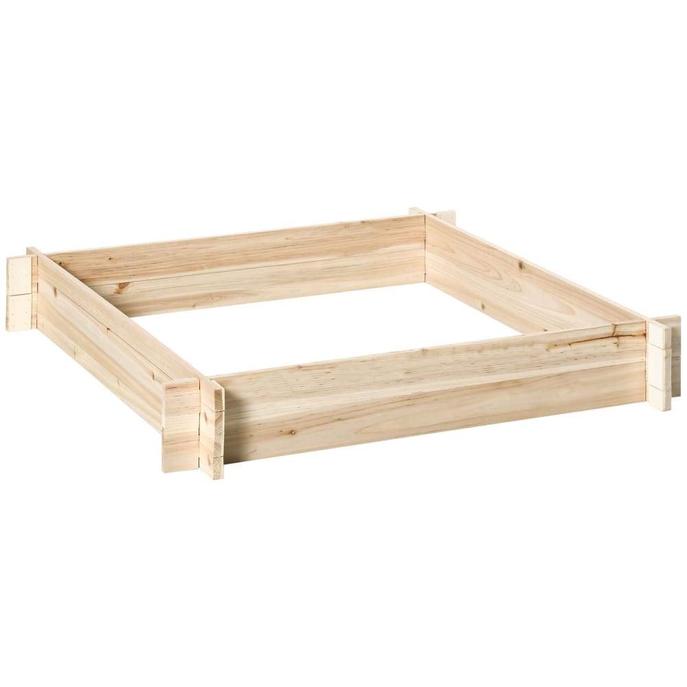 Letto per orto e giardino in legno montaggio senza viti 1x1m - LEGNO