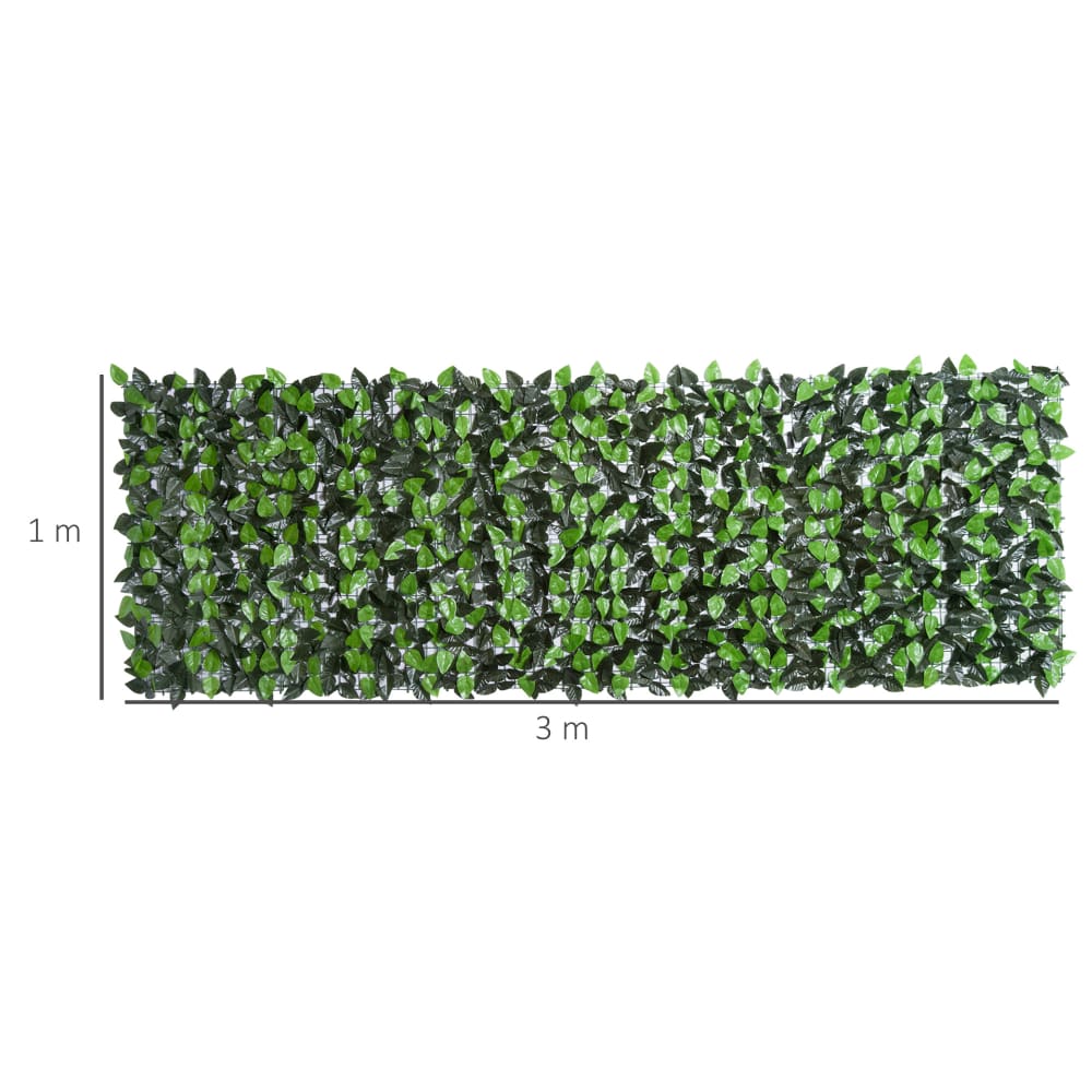 Rotolo siepe sempreverde artificiale per balcone - Outsunny