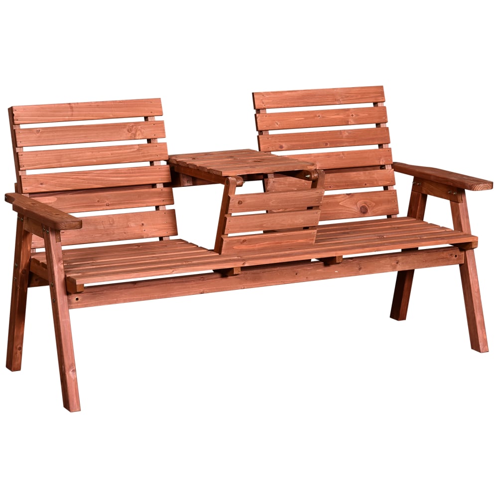 Panchina da esterni impermeabile in legno di abete beige - LEGNO