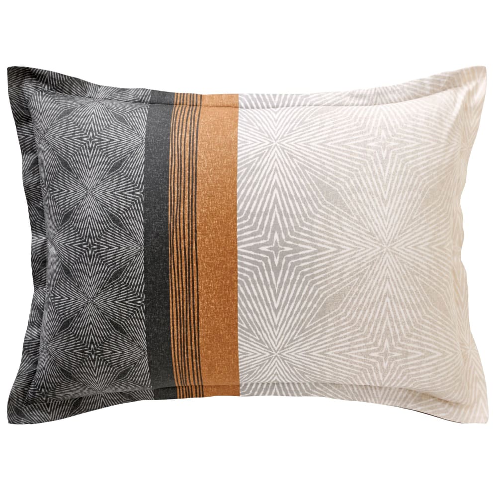 Taie volant en coton beige sable 50x70cm