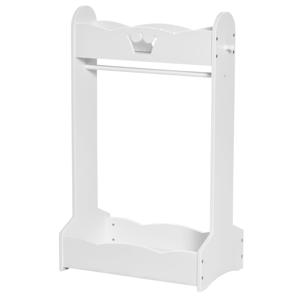Appendiabiti per cameretta in legno ripiani e ganci 63x37x103cm -