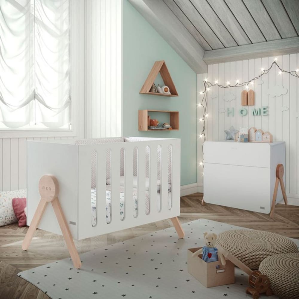 Lit bébé blanc 60 x 120 cm (Micuna) - Image 1