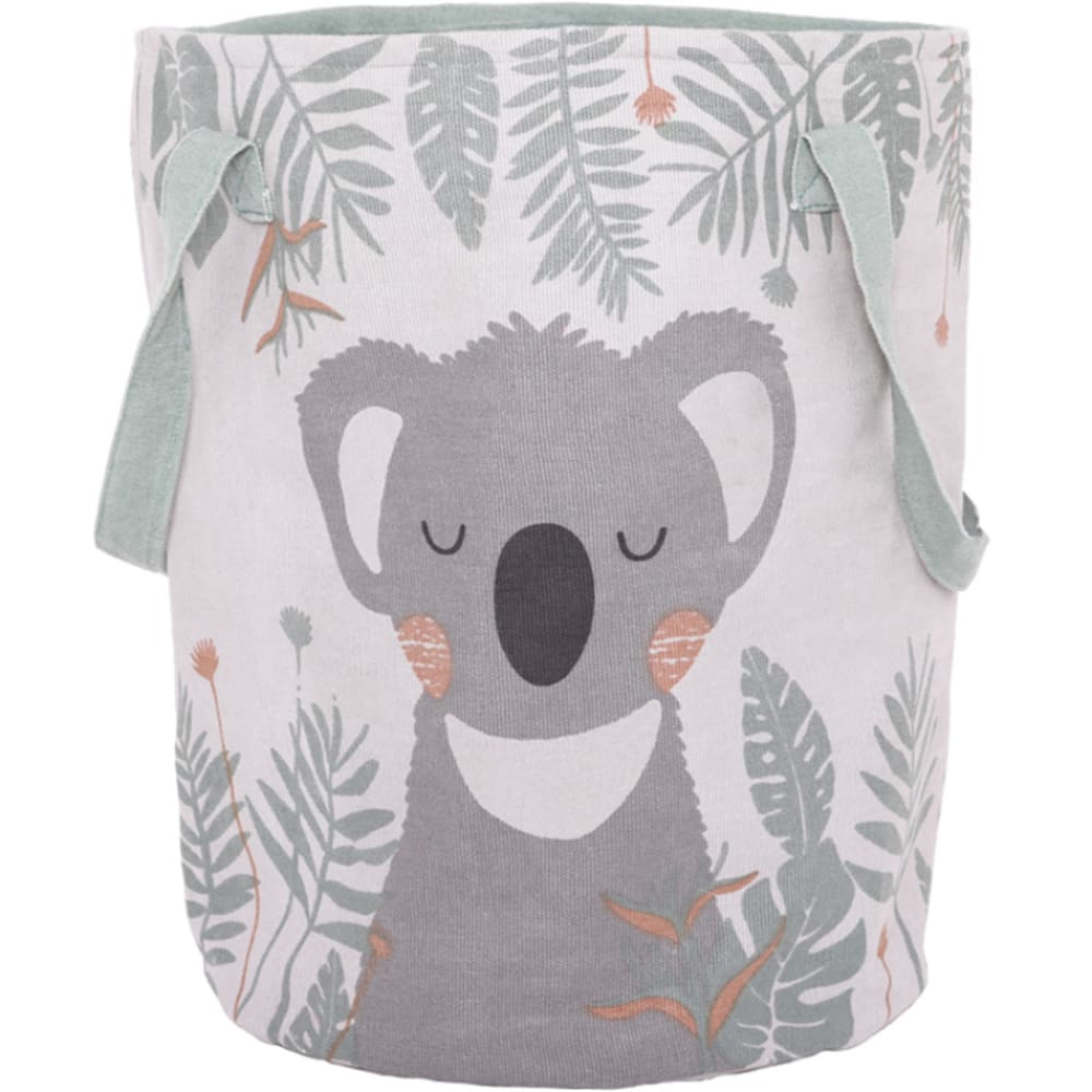 Nattiot Sac à jouets koala Olsen (30 x 40 cm) style contemporain Gris Certifié Oeko-Tex Coton - 30x40x30cm