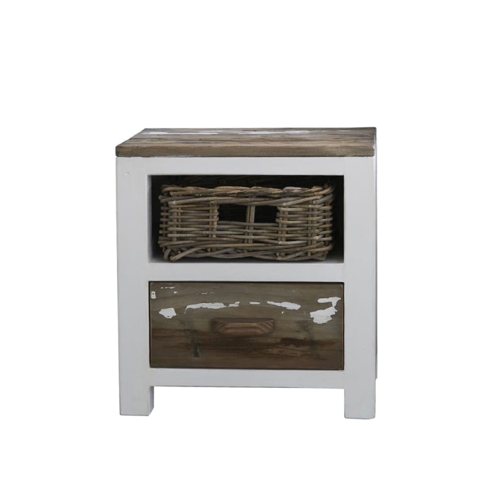 Table de chevet en pin recyclé massif - Maisons du Monde
