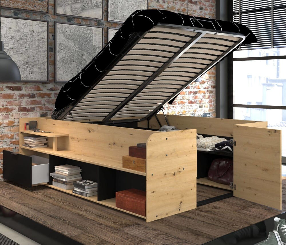 Lit coffre en Panneaux Particules - Maisons du Monde