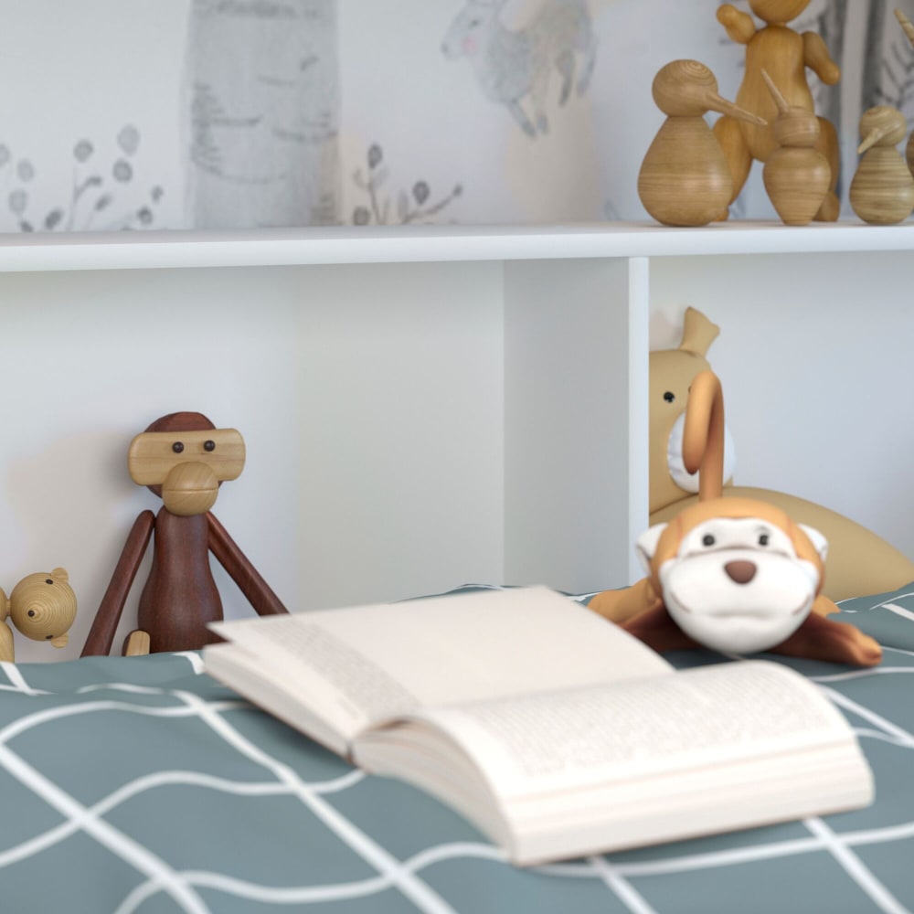 Lits superposés blanc en panneaux de particules 90x200cm (CAMIF) - Image 2