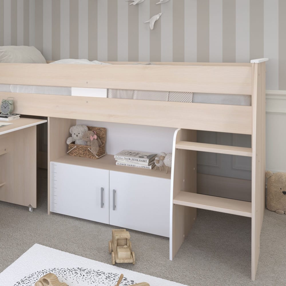 Lit combiné 90 x 200 cm acacia (CAMIF) - Image 1