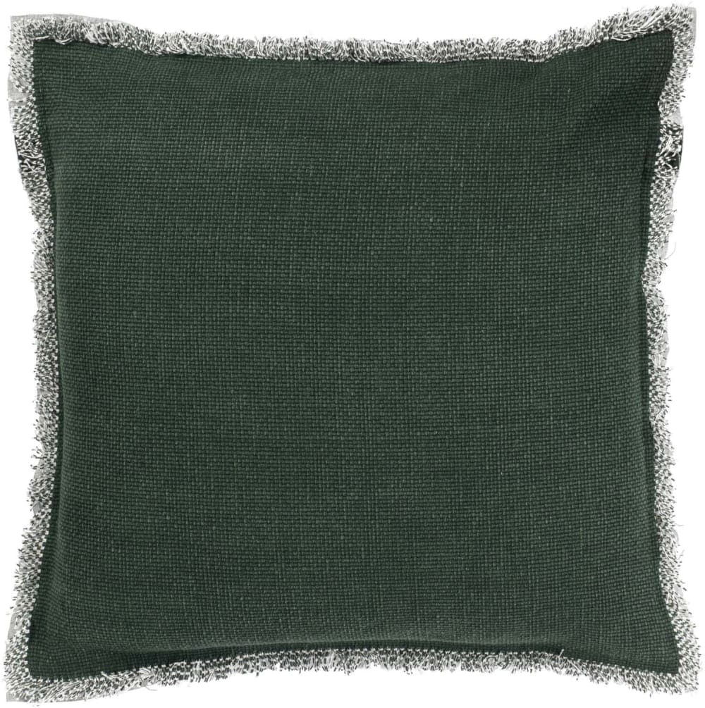 Housse de coussin vert en coton-45x45 cm uni