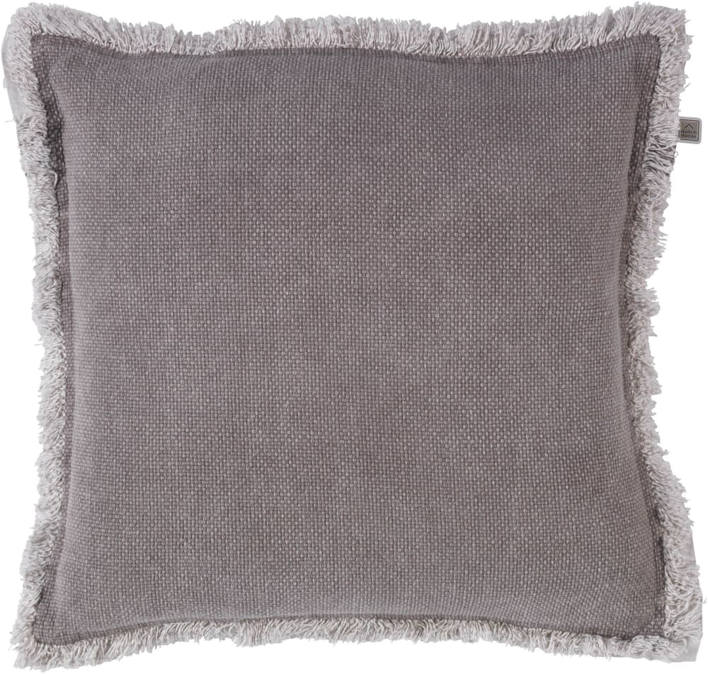 Housse de coussin taupe en coton-45x45 cm uni