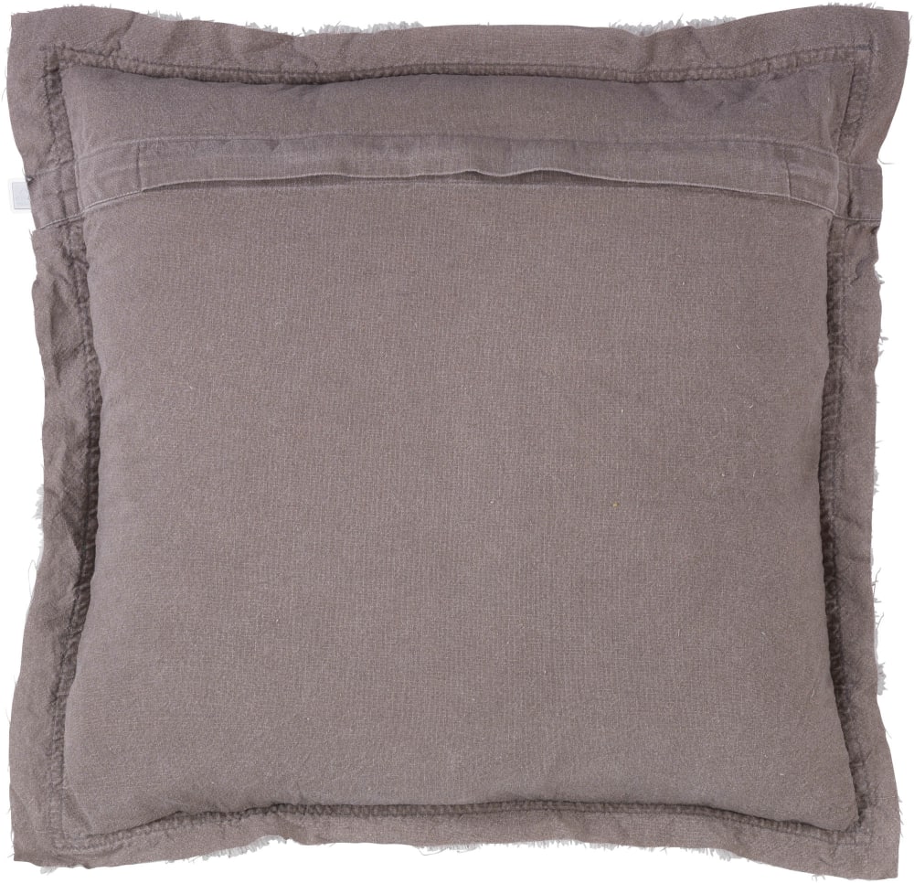 Housse de coussin taupe en coton-45x45 cm uni — vue 3