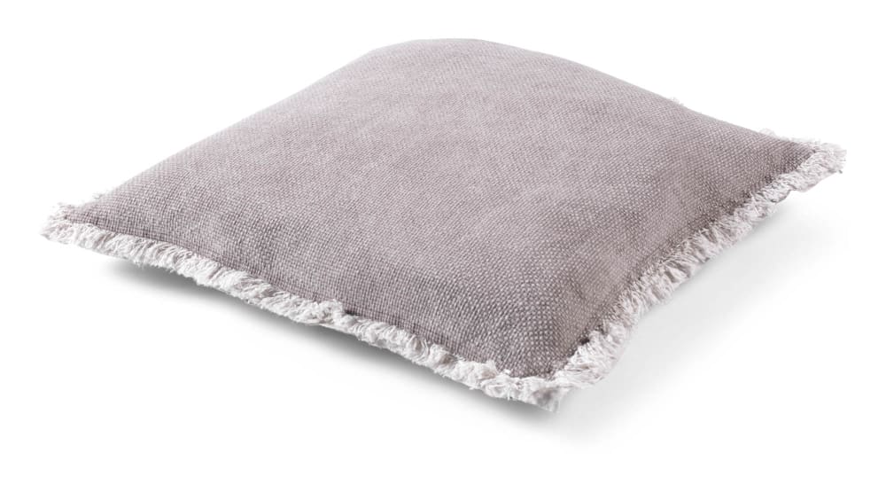 Housse de coussin taupe en coton-45x45 cm uni — vue 4