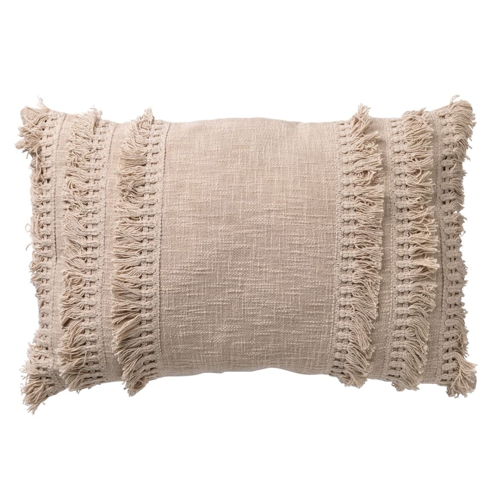Housse de coussin beige 40x60 cm