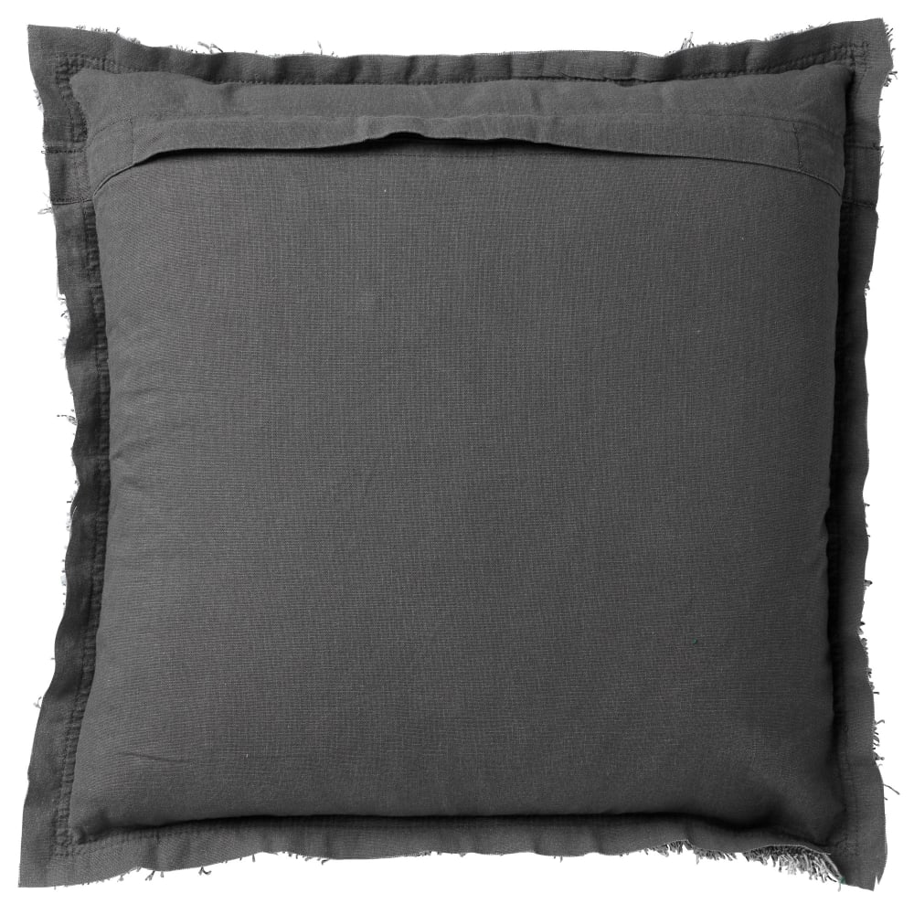 Housse de coussin gris en coton-45x45 cm uni — vue 3