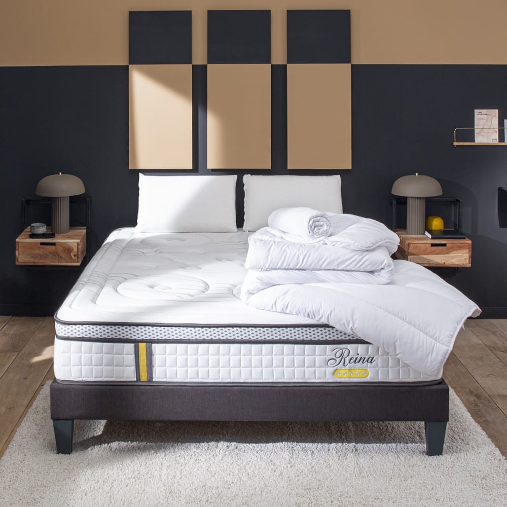 Prêt à dormir matelas sommier bois 90x190 - Maisons du Monde