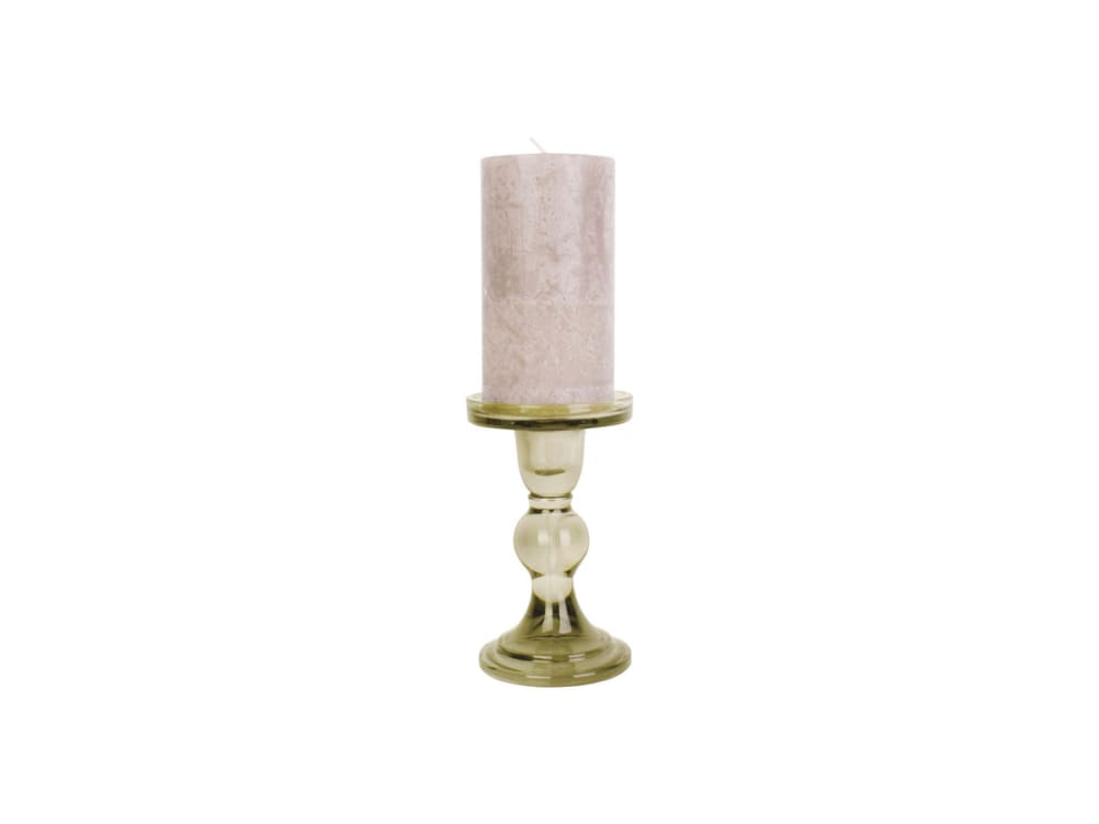 Bougeoir en verre glass art pour bougie large - Maisons du Monde