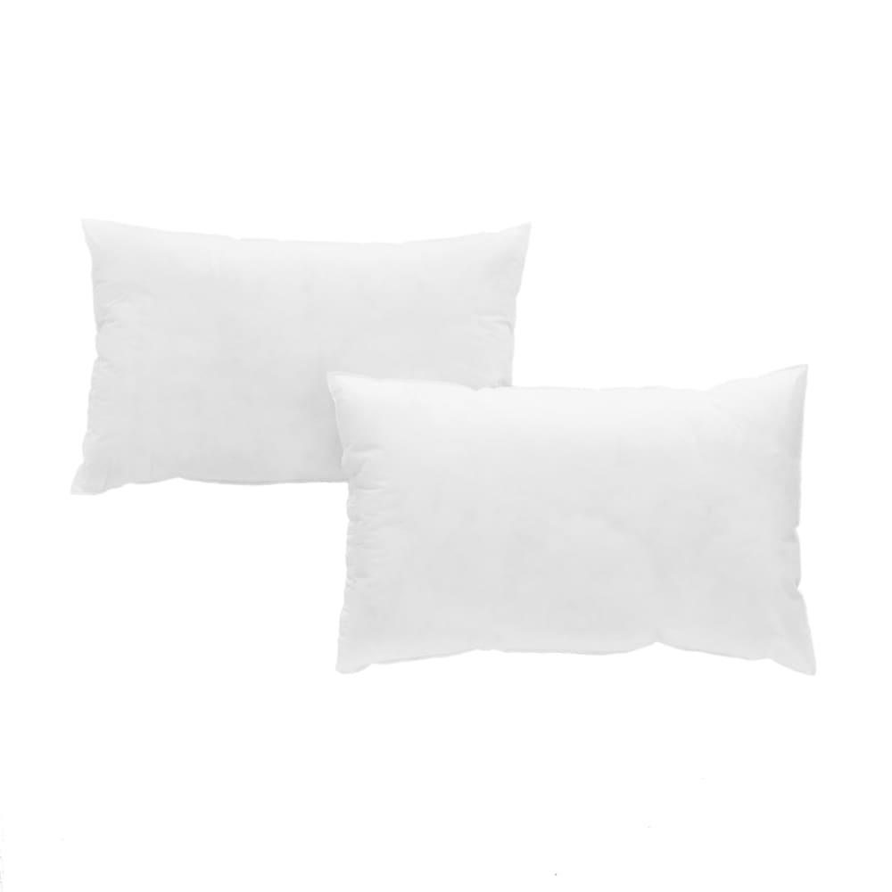 Lot de 2 oreillers 30x50 cm blanc