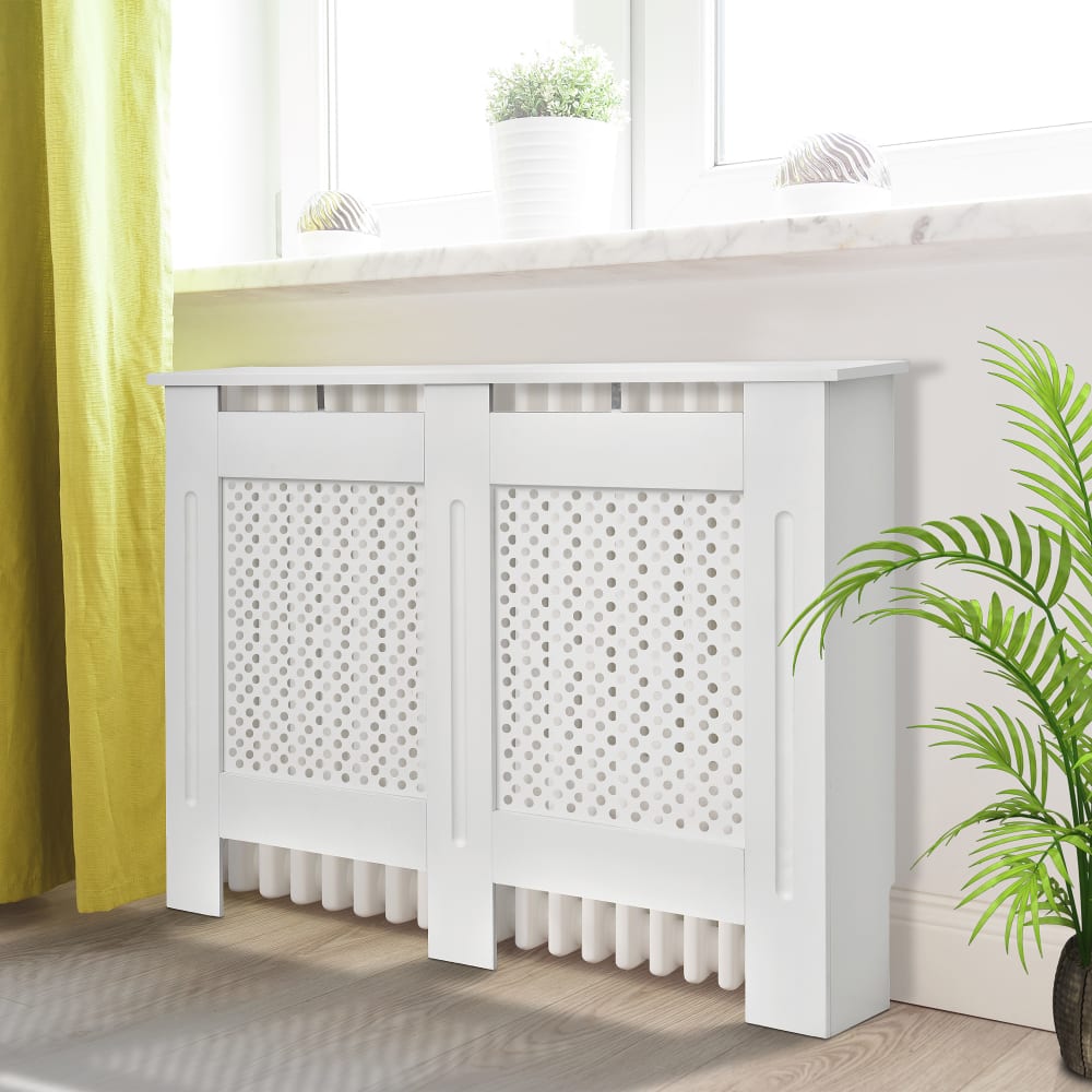 Cubre radiador madera 111.5x19x82 cm blanco - Maisons du Monde