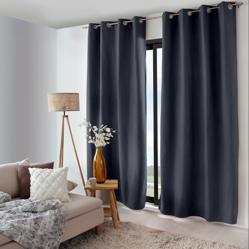 Rideau occultant thermique gris foncé 140x240cm