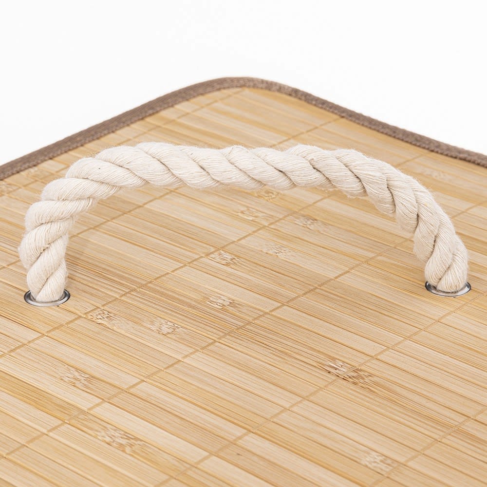 Panier à linge 48l angle bambou - Maisons du Monde