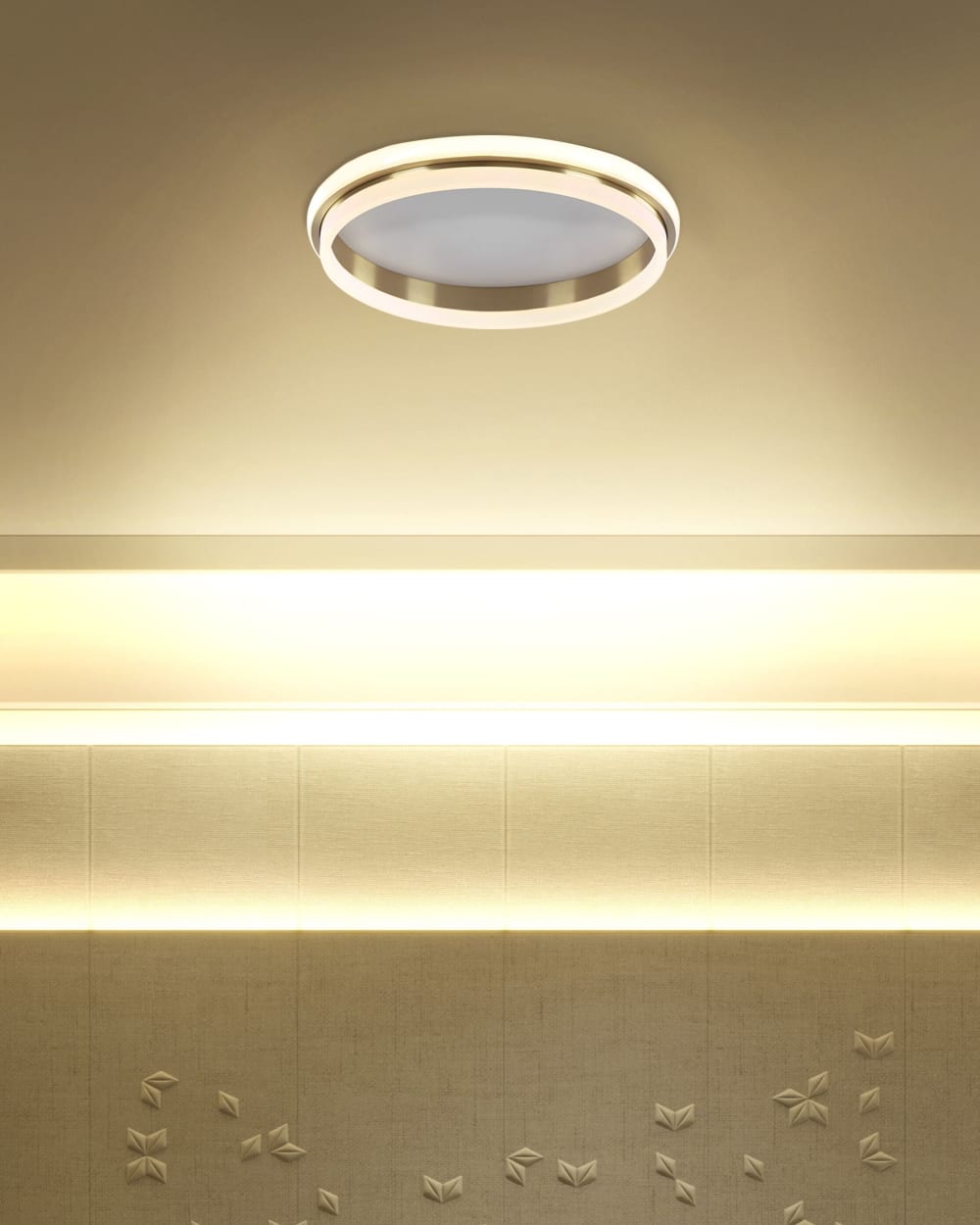 Plafonnier à led métal doré — vue 3