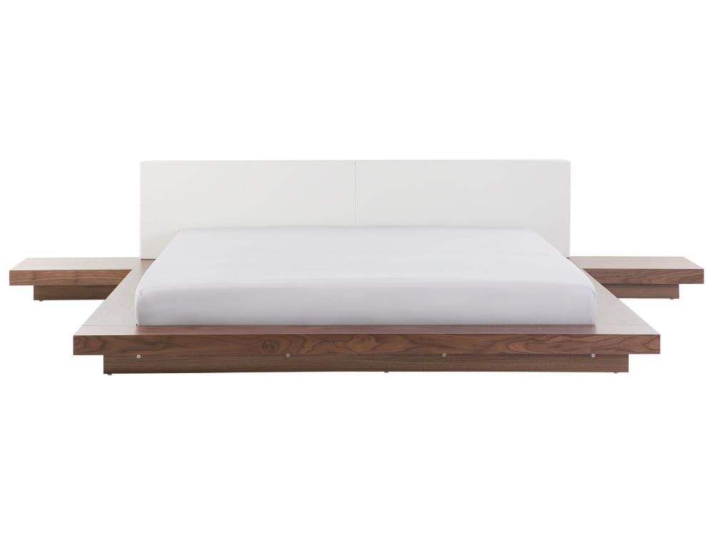 Beliani Doppelbett aus Holz 180x200, braun style modern - Spanplatte