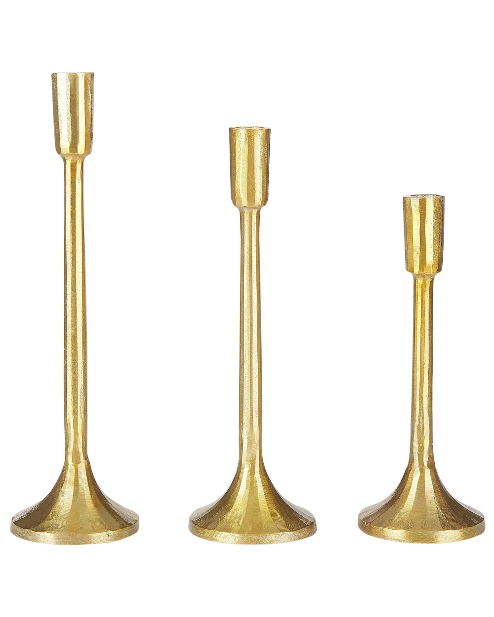 Lot de 3 bougeoirs métal
