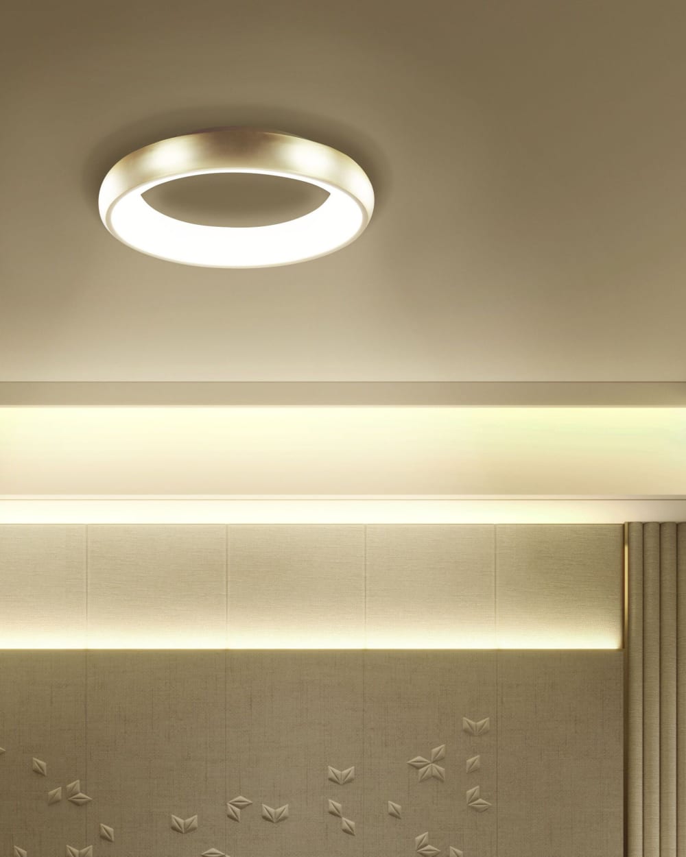 Plafonnier à led métal doré — vue 3
