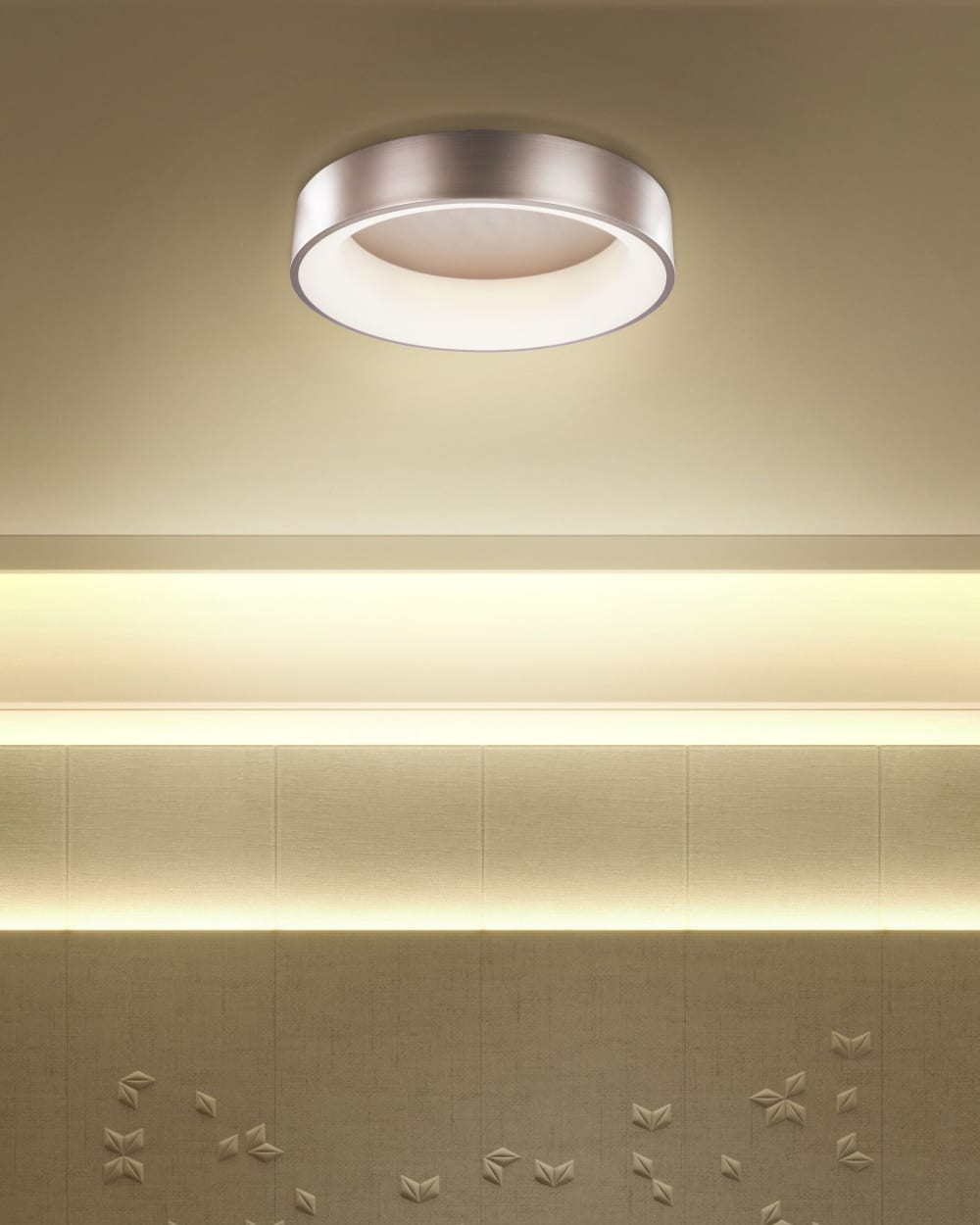 Plafonnier à led métal marron clair — vue 3