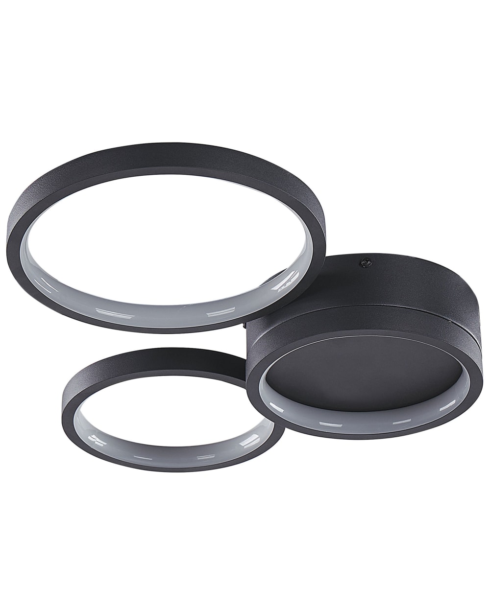 Beliani LED Deckenleuchten aus Metall 7cm, schwarz style modern - Stahl
