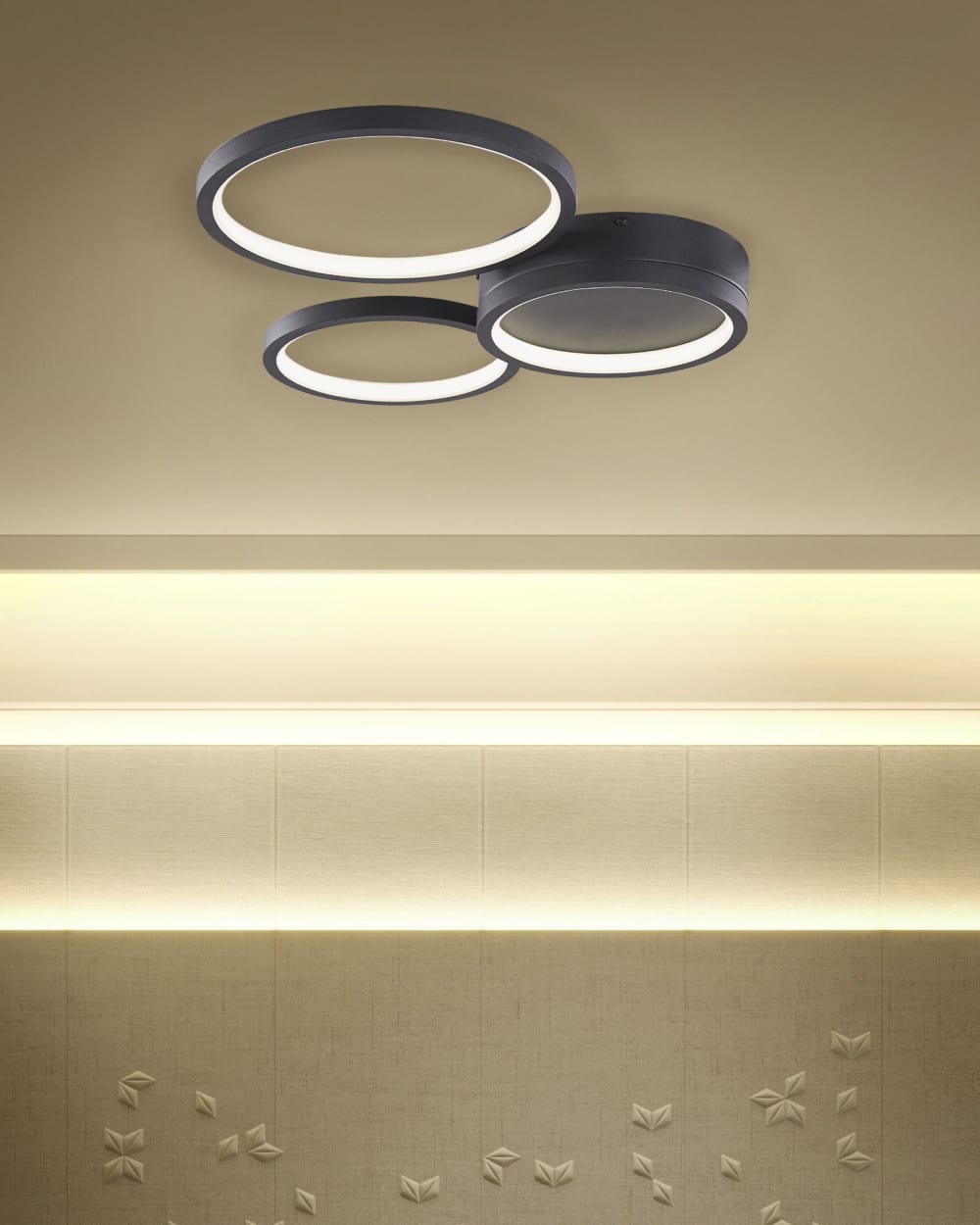 Plafonnier à led métal noir — vue 3