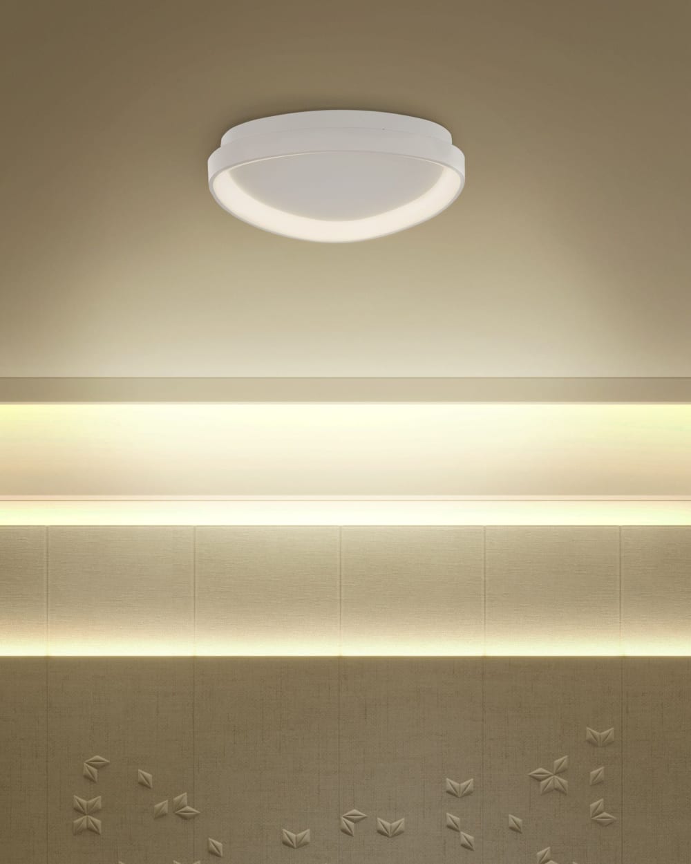 Plafonnier à led métal blanc — vue 3