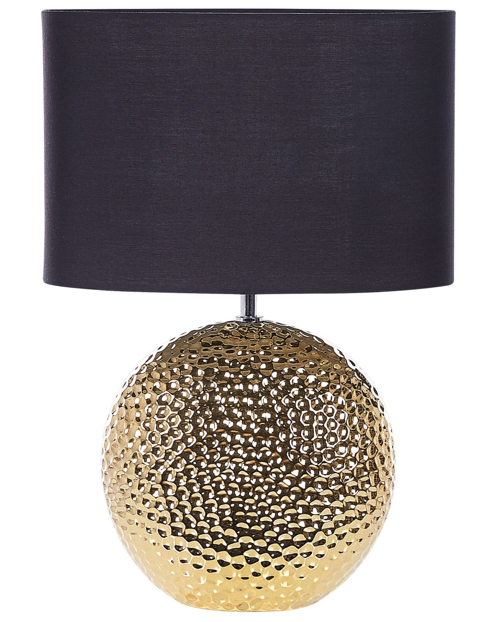 Beliani Tischleuchte aus Stoff 51cm, gold style modern - Keramik
