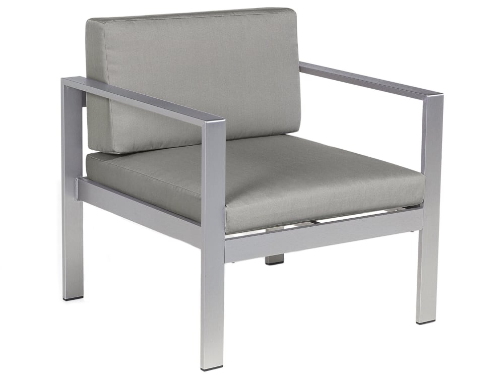 Fauteuil de jardin métal gris foncé
