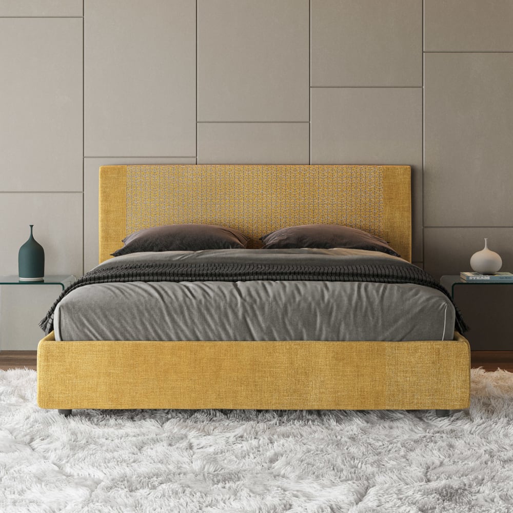 Letto matrimoniale contenitore 160x190 tessuto Labirinto 06