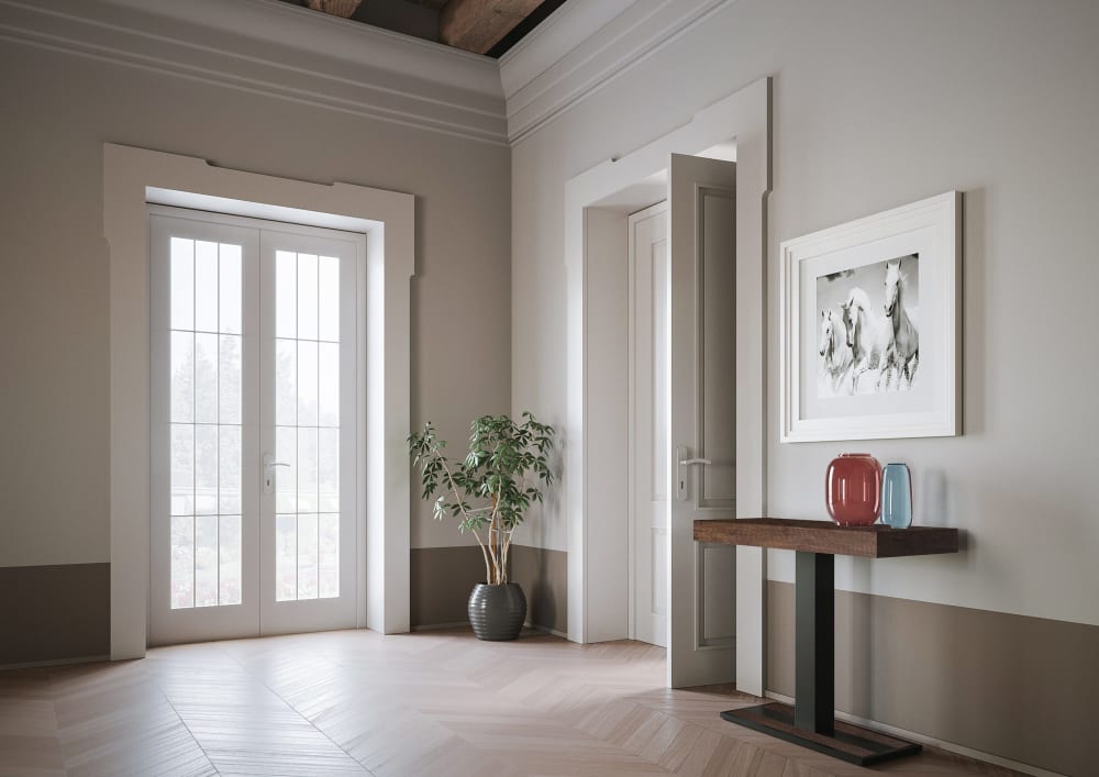 Console extensible effet bois noyer 90x40/300 cm