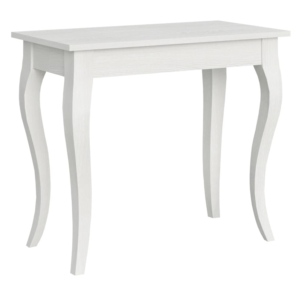 Console extensible effet bois frêne blanc 90x48/308 cm