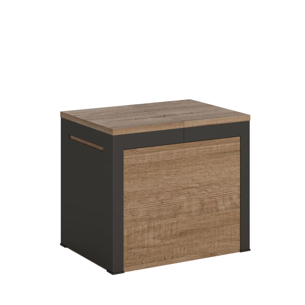 Panca allungabile effetto legno quercia natura 55x40/305 cm - Modello Contemporaneo - Marrone - Pannello di particelle