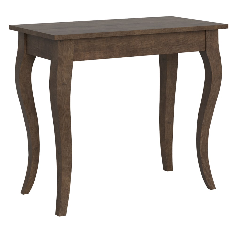 Console extensible effet bois noyer 90x48/308 cm