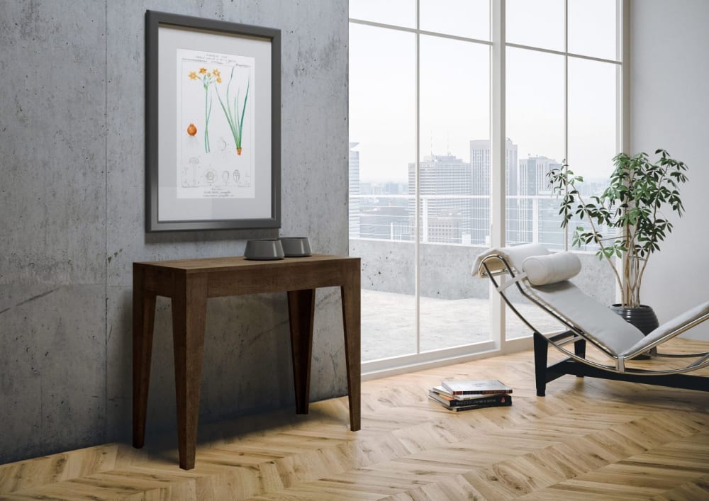Consolle allungabile 90x42/198 cm effetto legno noce - Itamoby
