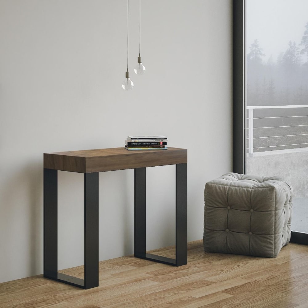 Consolle allungabile 90x40/196 cm effetto legno noce - Itamoby