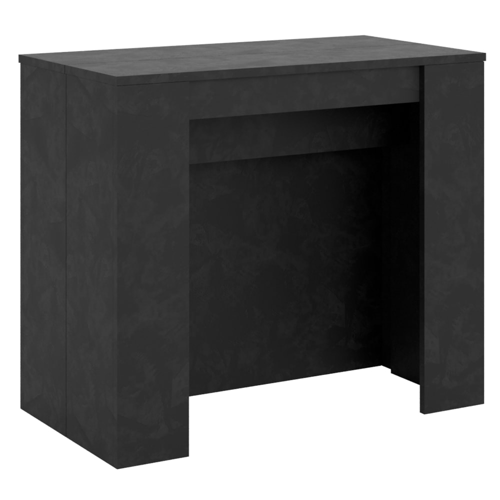 Itamoby Ausziehbarer Konsolentisch 90x48/296cm in Holzoptik Grau gespachtelt style modern Grau Spanplatte