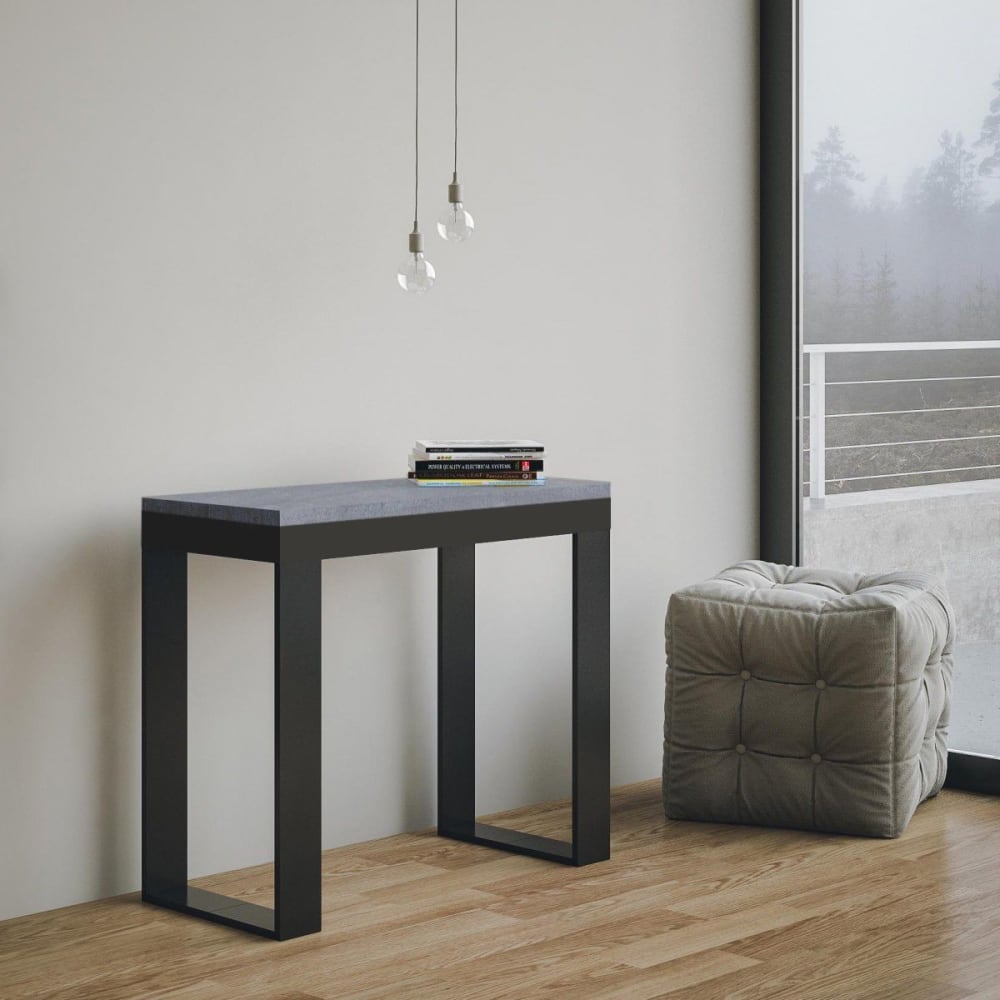 Consolle allungabile 90x40/196 cm effetto legno grigio - Itamoby