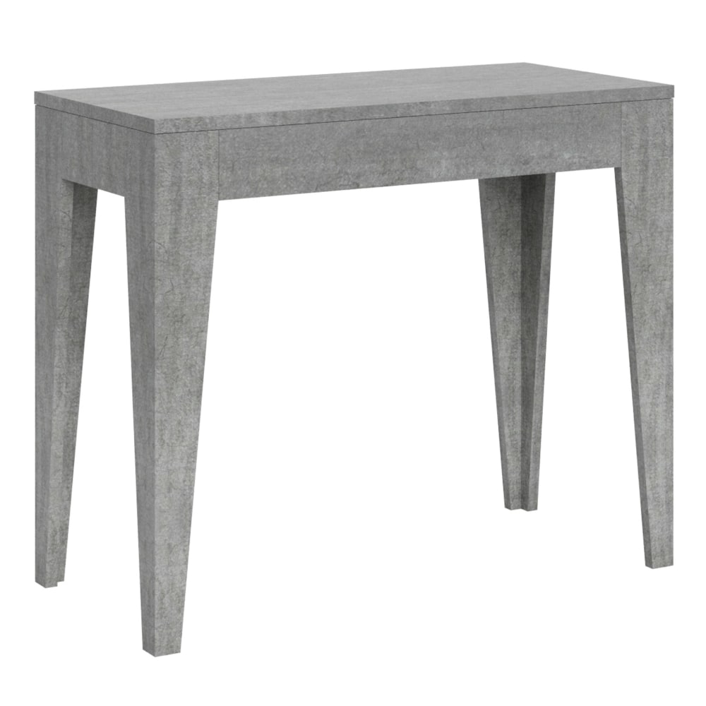 Itamoby Ausziehbarer Konsolentisch 90x42/302cm in Holzoptik Zementgrau style modern - Spanplatte