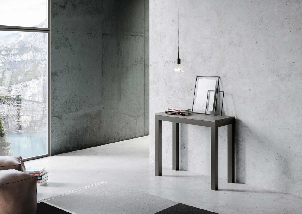 Consolle allungabile 90x40/300 cm effetto legno grigio - Itamoby