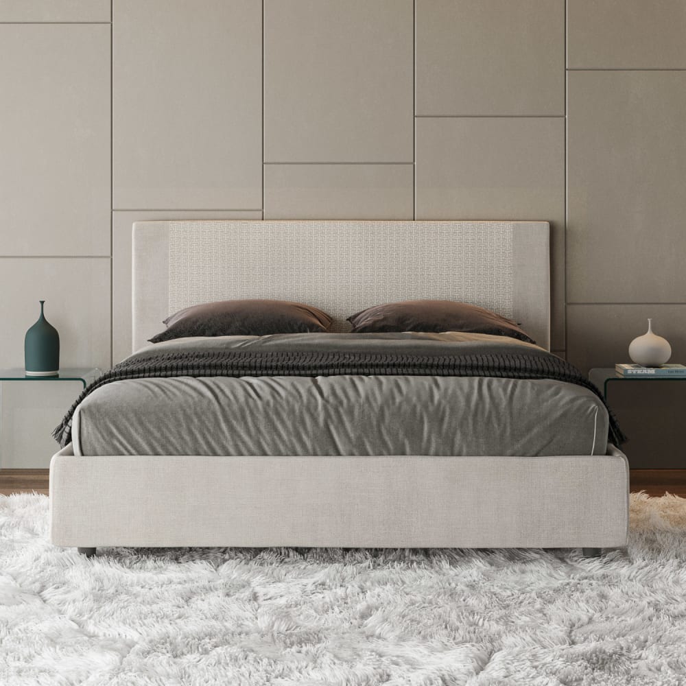 Letto matrimoniale contenitore 160x190 tessuto Labirinto 01