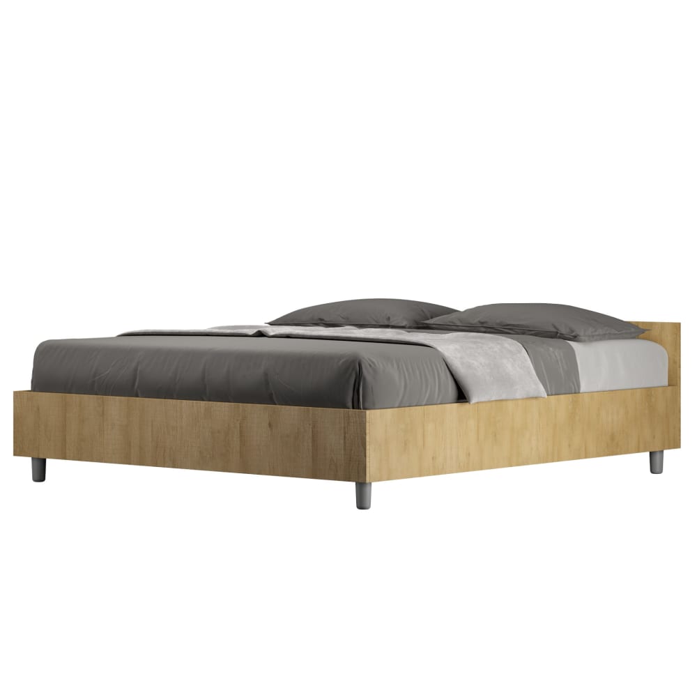 Lit coffre 160x190 effet - bois