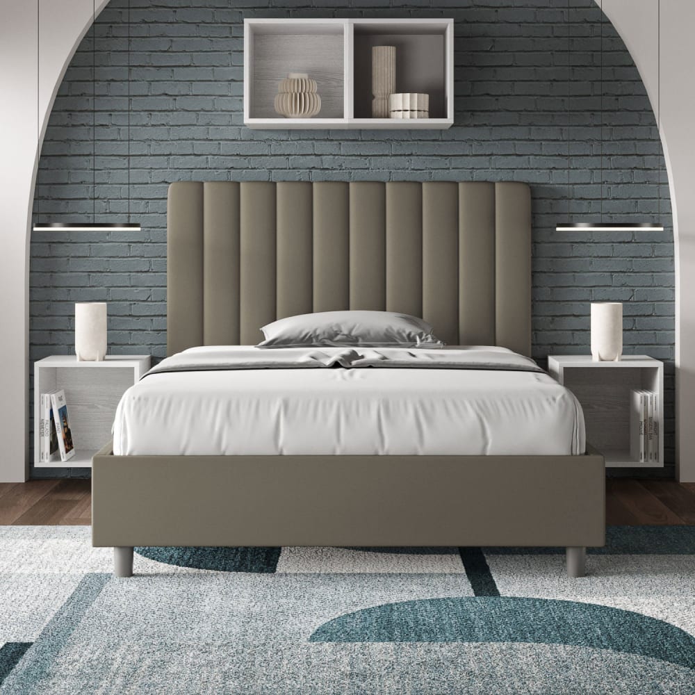 Letto matrimoniale francese contenitore 140x190 similpelle