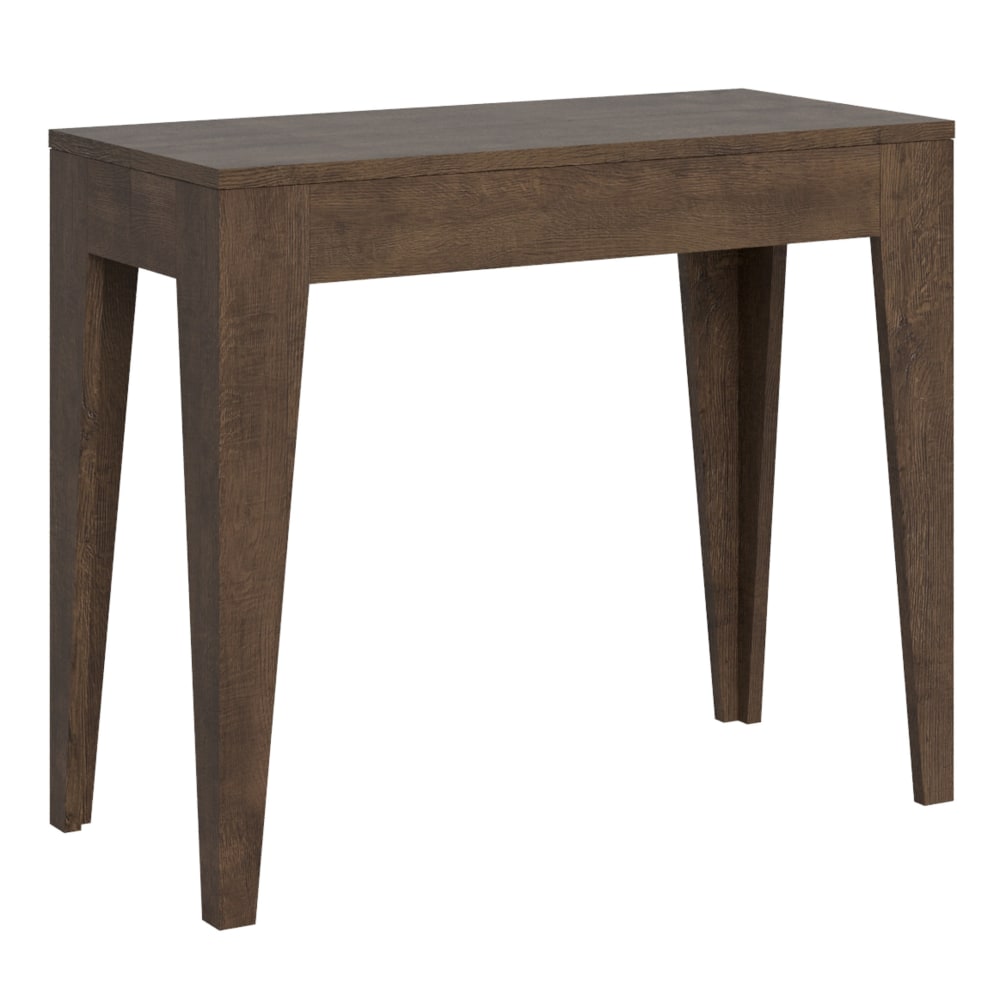 Consolle allungabile 90x42/302 cm effetto legno noce - Modello Contemporaneo - Marrone - Pannello di particelle