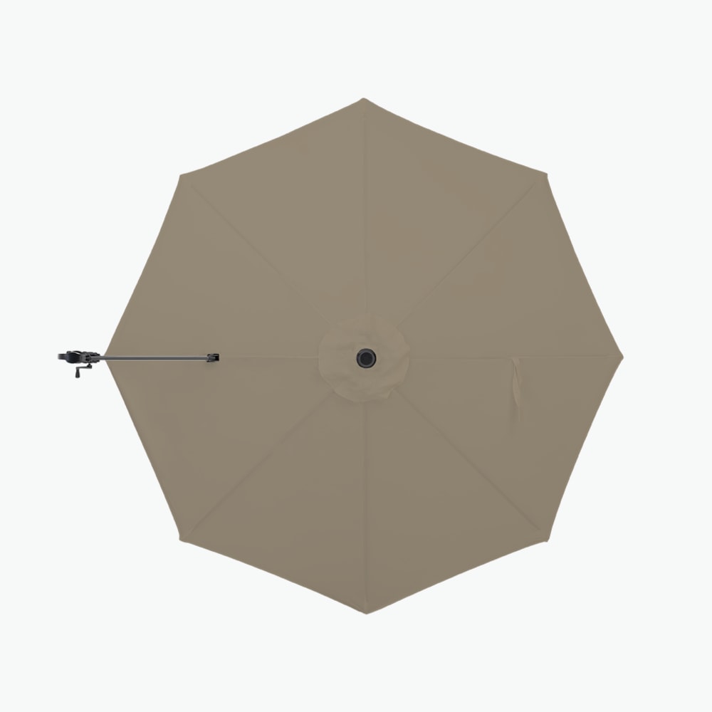Parasol suspendido estructura antracita tejido taupé 3m redondo - Maisons du Monde